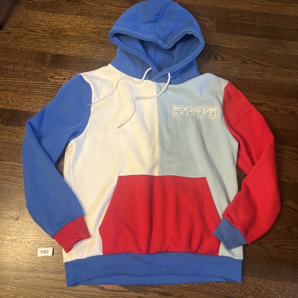 Rockstar Original multi-colorblock pullover hoodie Size L
